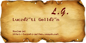 Luczáti Gellén névjegykártya